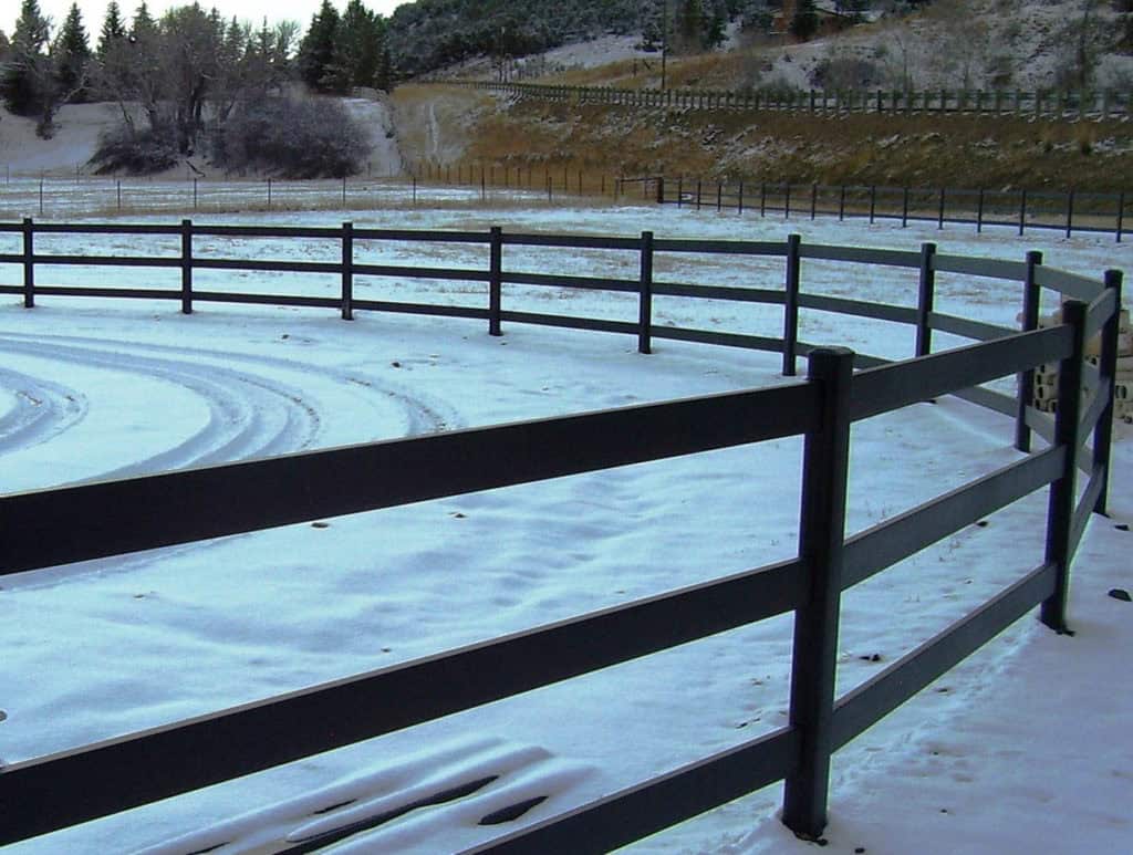 3-Rail Black Fence